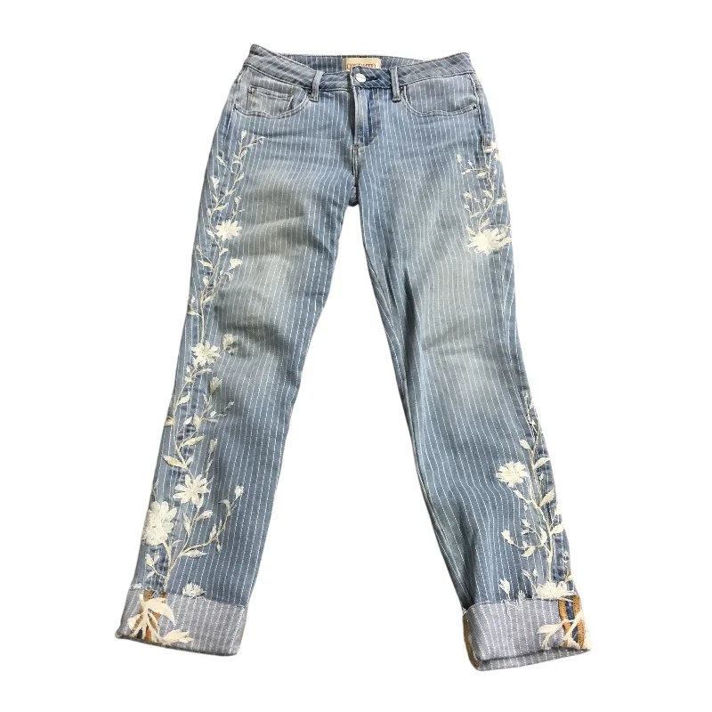 Cozy Shirts Jeans Skinny By Driftwood In Blue & White, Size: 25