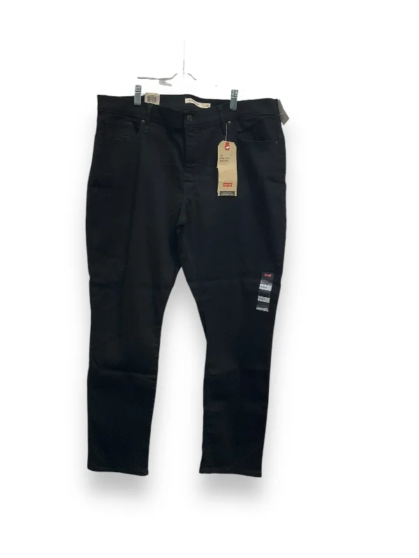 Design Perception Jeans Skinny By Levis In Black Denim, Size: 20