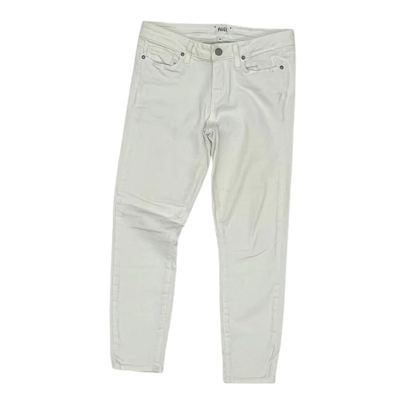 Perfect Tailoring Jeans Skinny By Paige In White, Size:10
