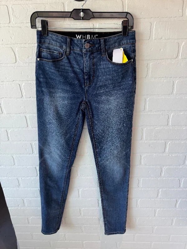 Effortless Wear Jeans Skinny By White House Black Market In Blue Denim, Size: 0
