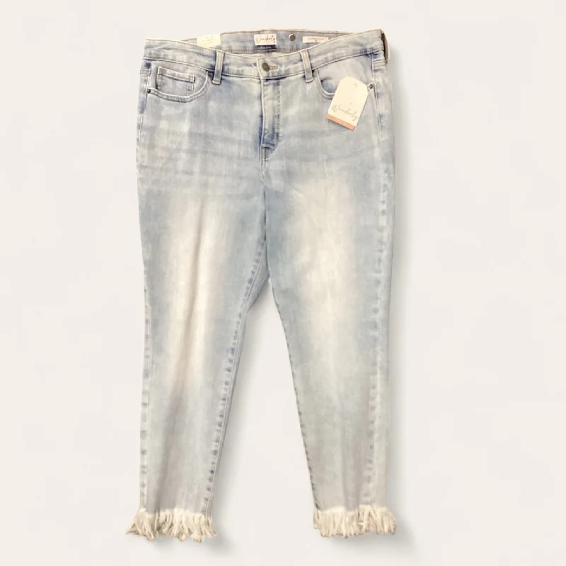 Versatile Itinerary Jeans Skinny By Wonderly In Blue, Size: 16