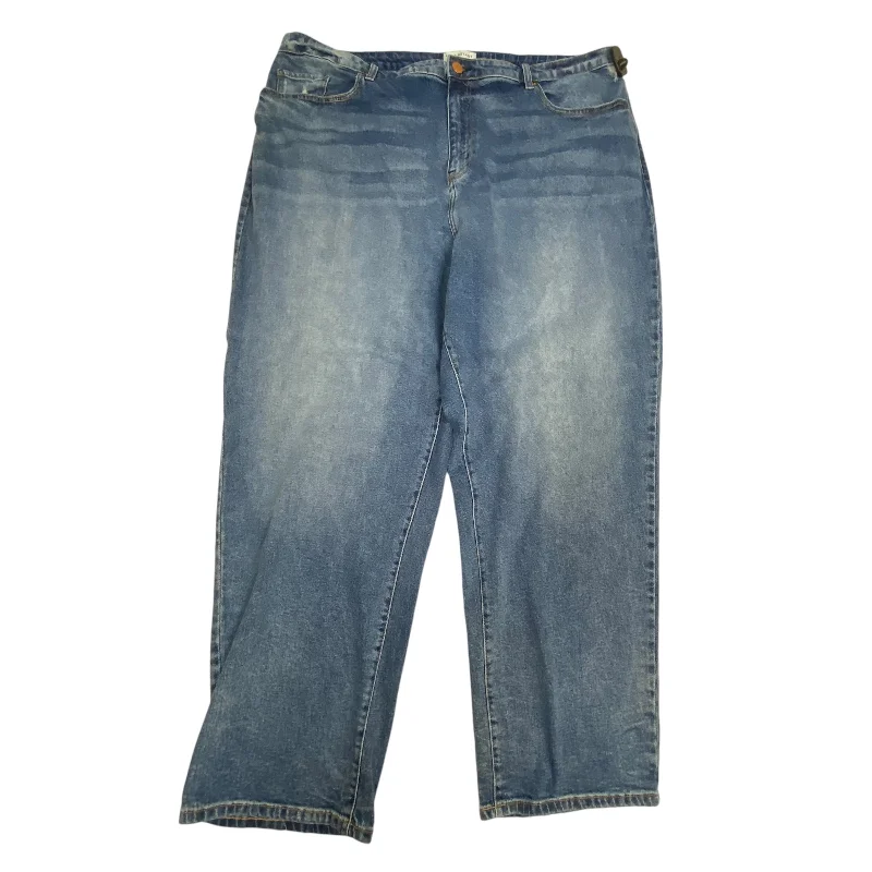 Soft Relaxation Wear Jeans Straight By Lane Bryant In Blue Denim, Size: 22