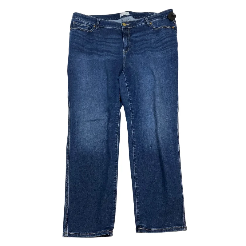 Comfortable down Jeans Straight By Lane Bryant In Blue Denim, Size: 22
