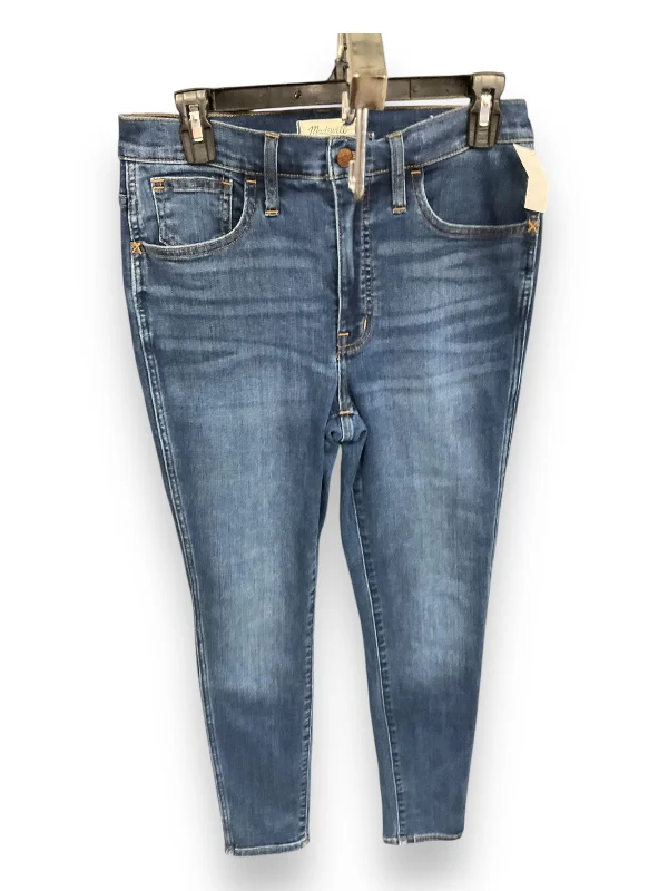 Stretch Design Jeans Straight By Madewell In Blue Denim, Size: 6