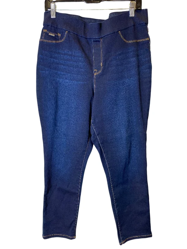 Must-have For Autumn And Winter Jeans Straight By Nine West In Blue Denim, Size: 12