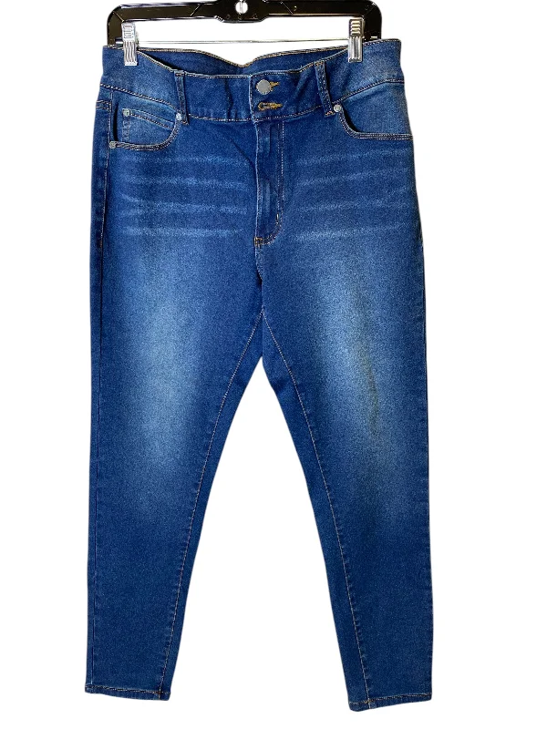 European Plan Jeans Straight By Tahari By Arthur Levine In Blue Denim, Size: 16