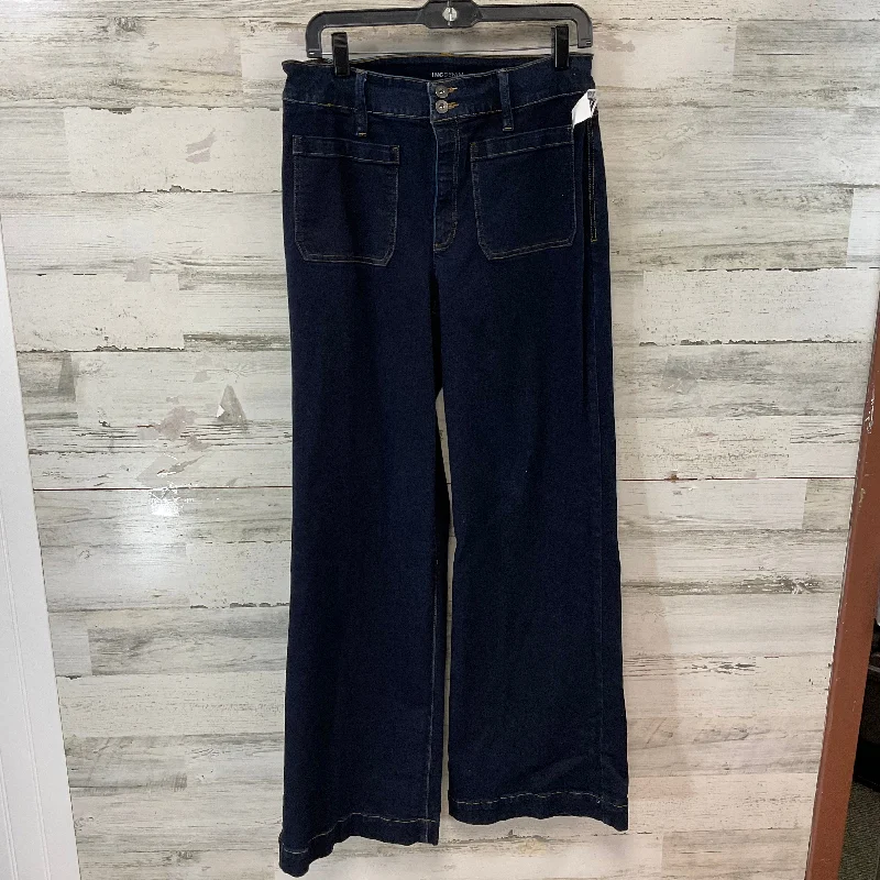 Trendy Items Jeans Wide Leg By Inc In Blue Denim, Size: 14