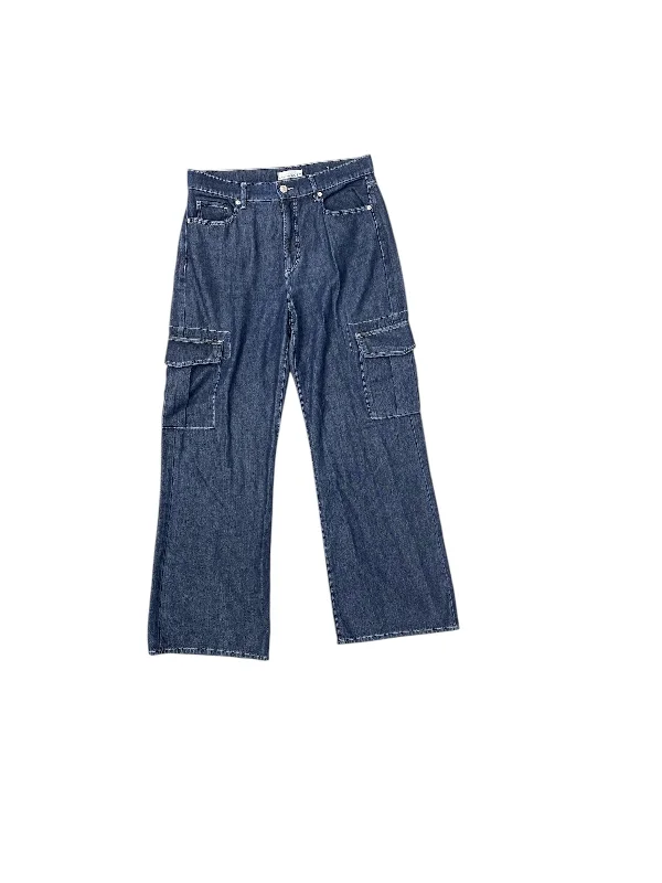 Effortless Outfits Jeans Wide Leg By Loft In Blue Denim, Size: 8