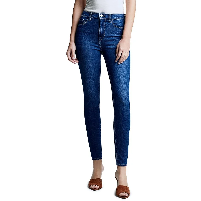 High-end Fabrics Monique Womens Ultra High Rise Medium Wash Skinny Jeans