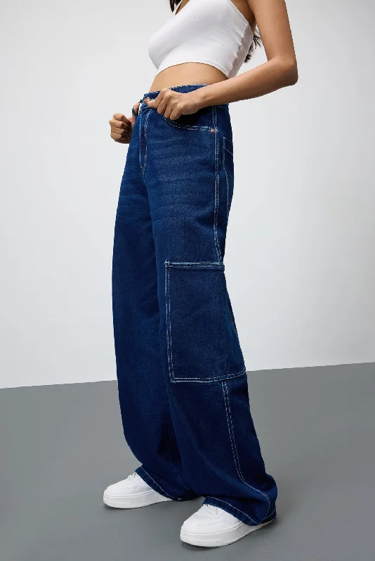 Soft And Comfortable Pinstripe Straight Pocket Pants