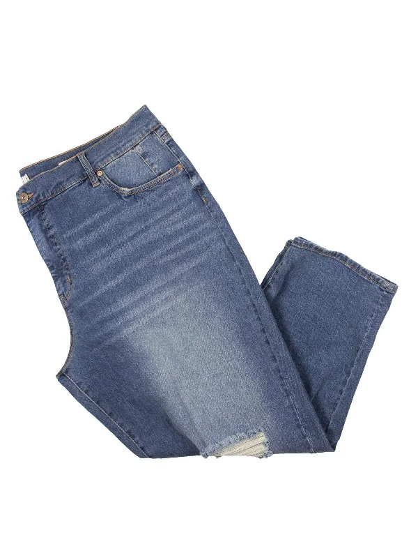 Warm Chic Outfits Plus Mika Bestie Womens Denim Destroyed Boyfriend Jeans