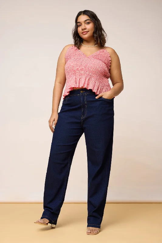Exquisite Fabrics Curve Deep Blue Raw Denim Regular Fit Jeans