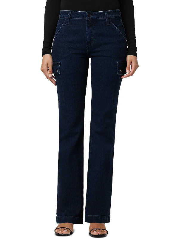 Cozy Apparel The Frankie Womens High Rise Dark Wash Bootcut Jeans