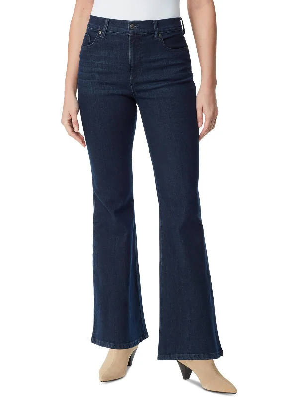 Street Fashion Womens Dark Wash Slimming Flared Jeans