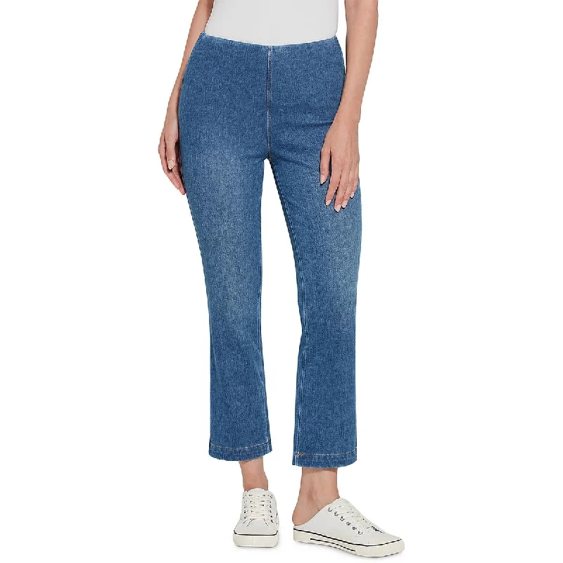 Effortless Looks Womens Denim Ankle Bootcut Jeans