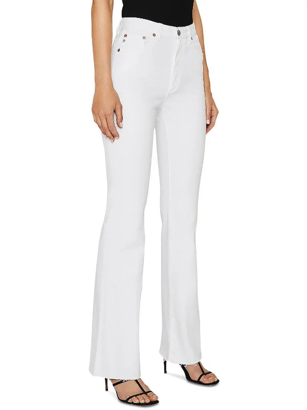 Minimal Comfort Womens Denim Released-Hem Bootcut Jeans