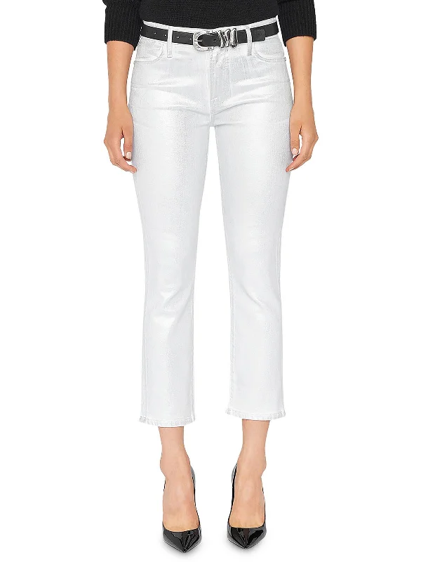 Cool Style Womens High Rise Coated Ankle Jeans