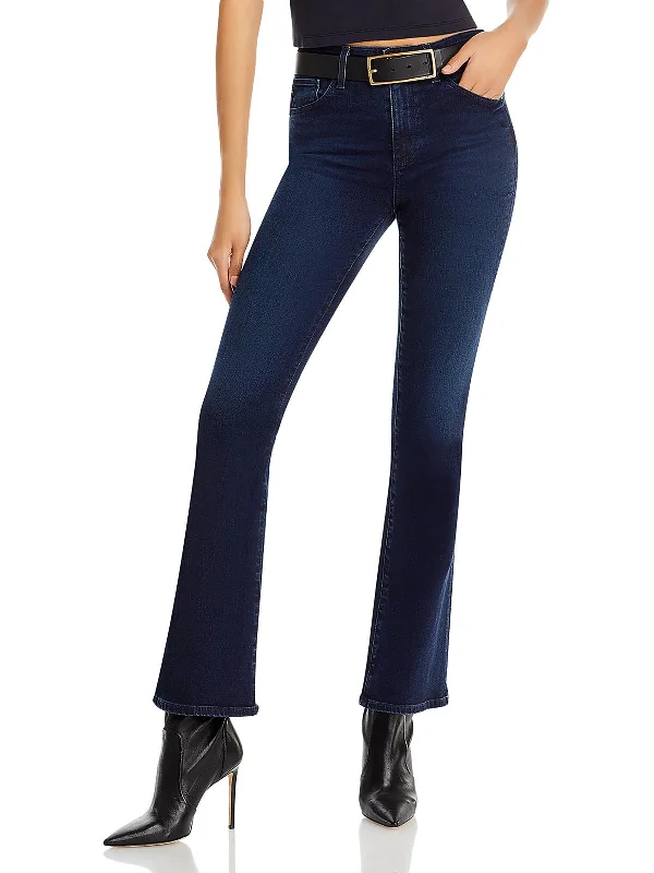 Playful Style Womens High Rise Denim Bootcut Jeans