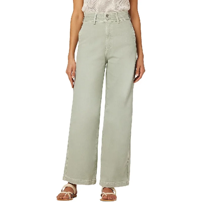 Fresh And Natural Womens High Rise Stretch Wide Leg Jeans