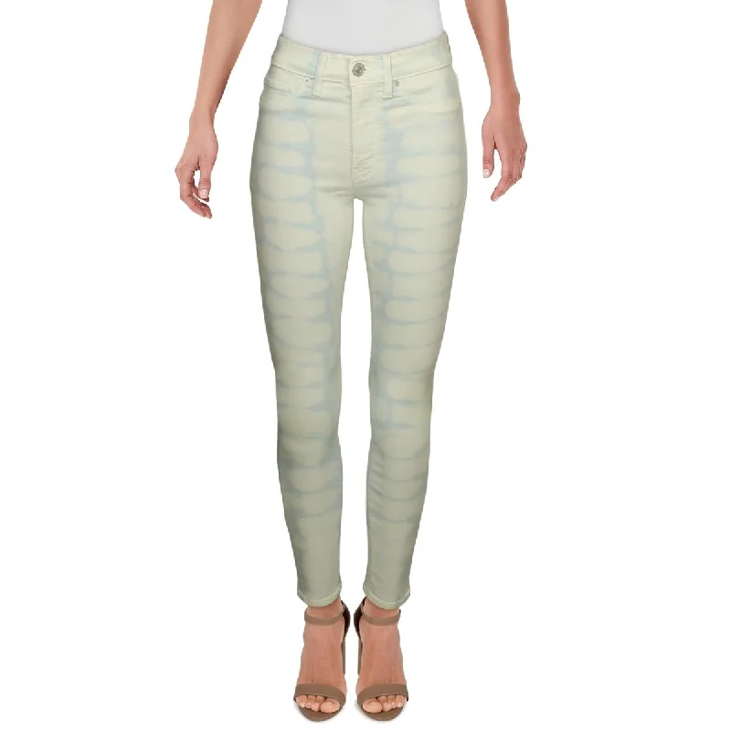 Fashion Touch Womens High Waist Tie-Dye Skinny Jeans