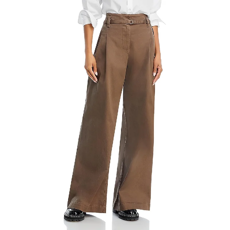 Trendy And Casual Womens Mid Rise Cotton Wide Leg Jeans