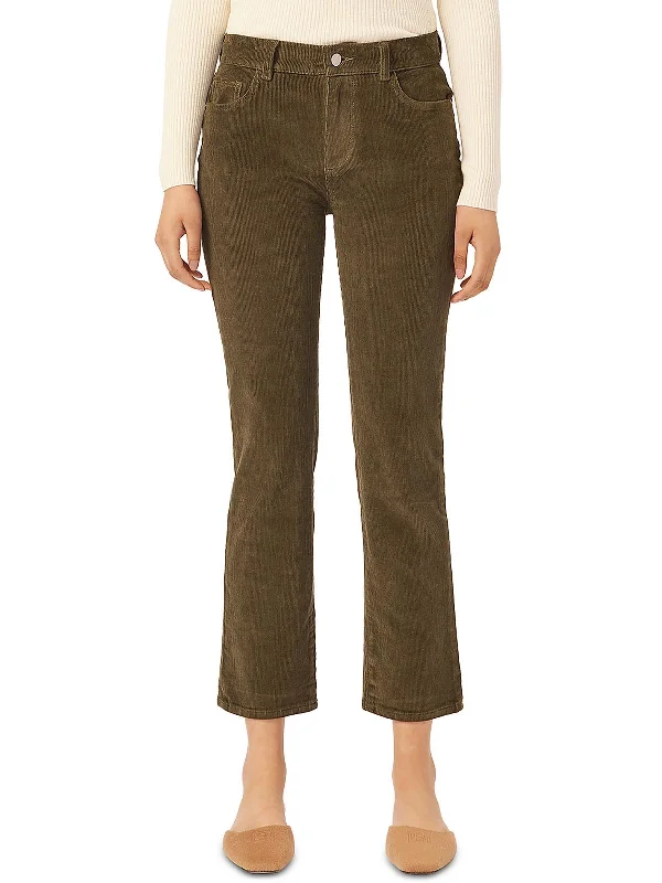 Versatile Comfort Womens Mid-Rise Cropped Flared Jeans