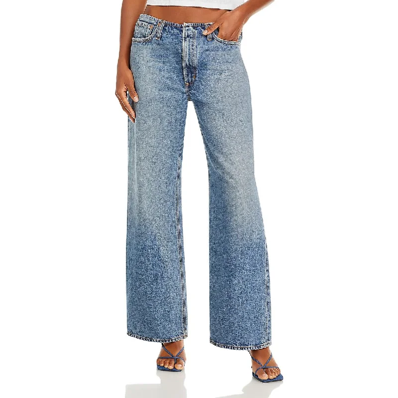 Fashion Must-have Womens Wide Leg Mid Rise Wide Leg Jeans