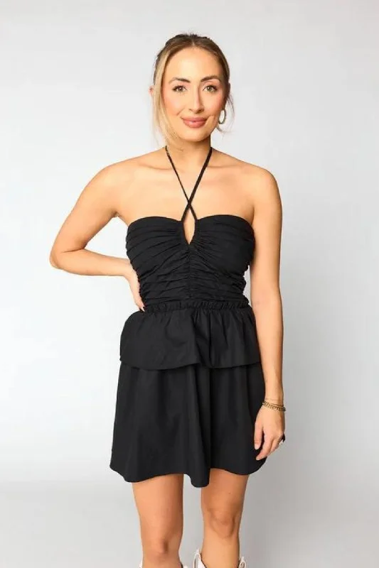 Casual Comfort Buddy Love: Remi Halter Romper In black