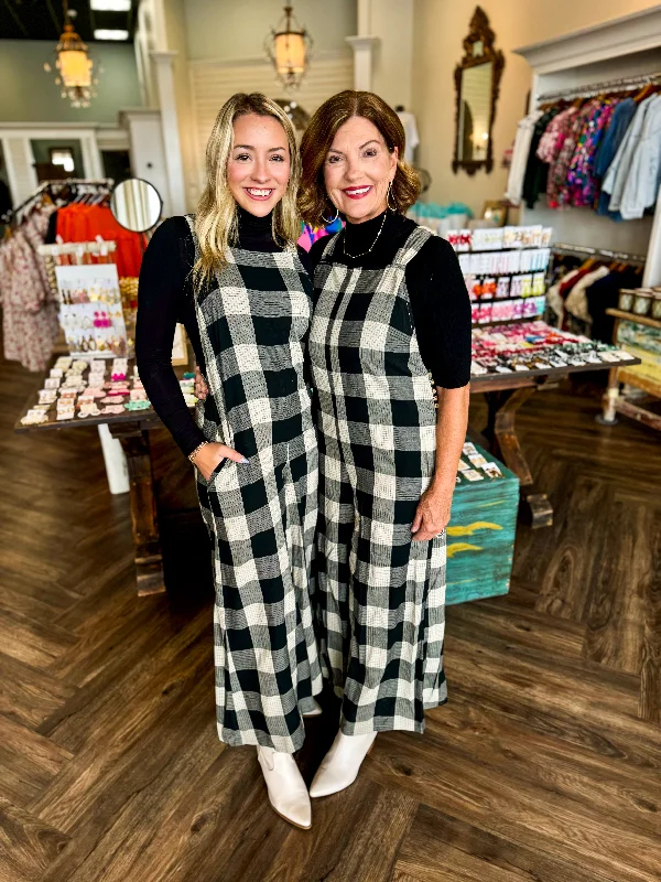 Personalized Design Check Jumpsuit