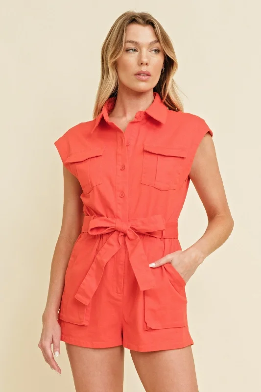 Light Fit Maggie Orange Romper