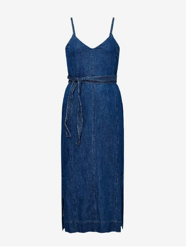 Preview New Products Iman Women's Organic Cotton & Linen Dress | Mid Wash