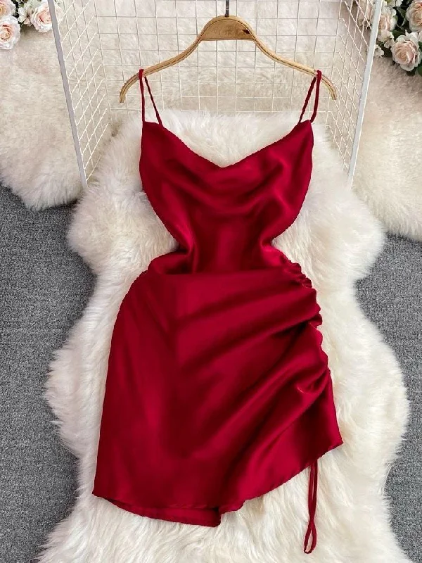 Classic Style Lorelai Satin Mini Dress