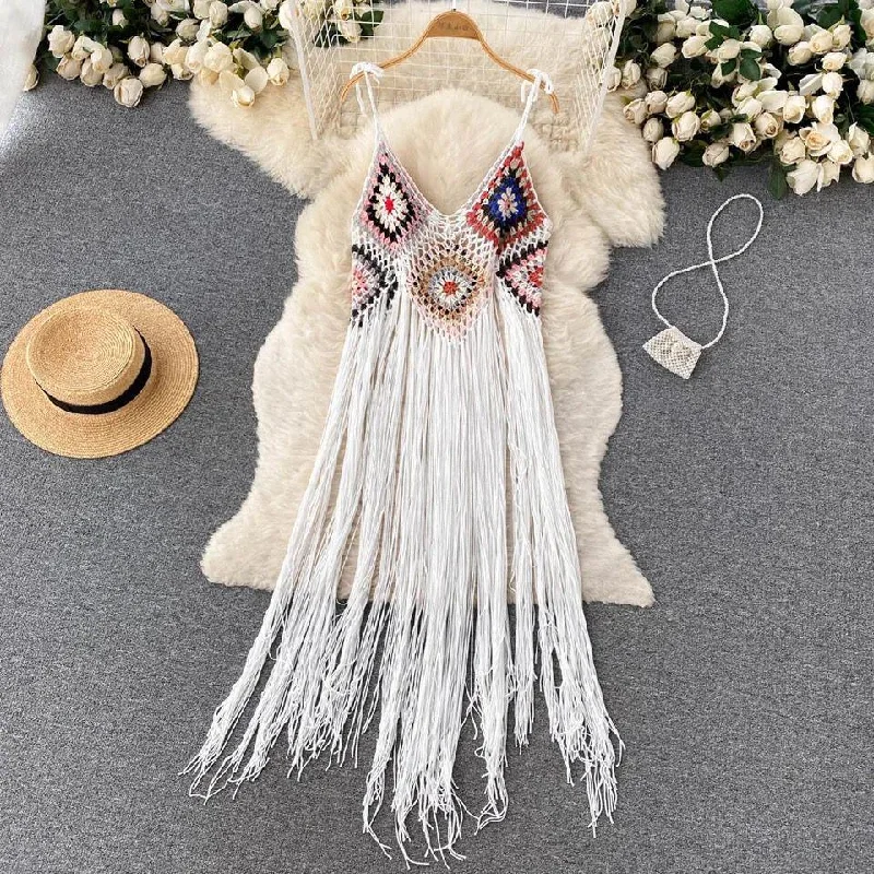 Free And Casual Margaret Tassel Coverup