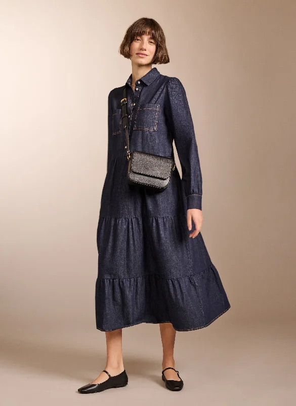 Everyday Style Mel Organic Cotton Dress | Dark Denim