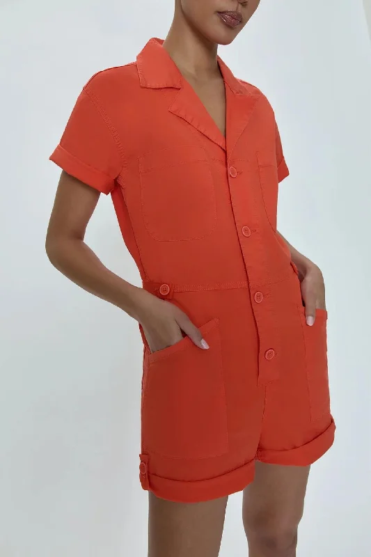 Fashionable Inner Wear Pistola: Parker Romper in Blood Orange