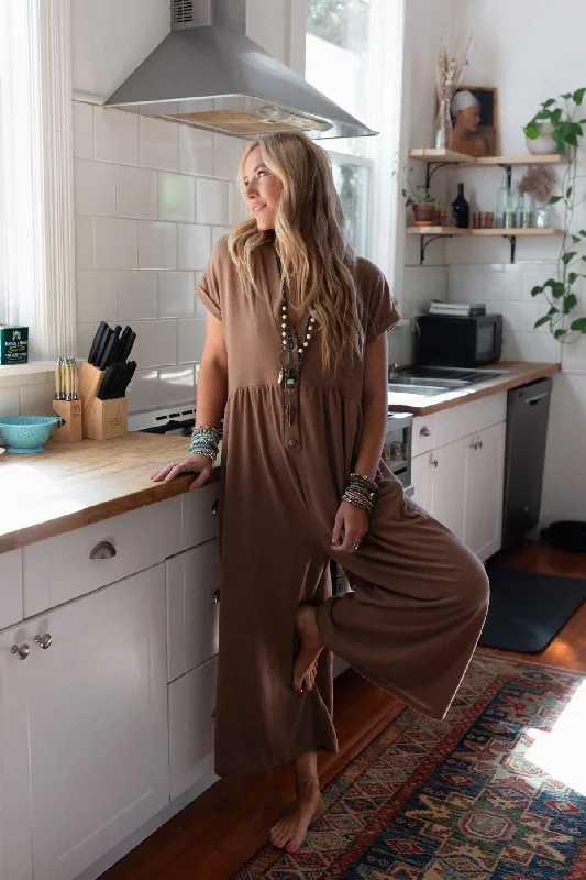 Personalized Wear The Nest Sage and Wildflowers Jumpsuit - Mushroom