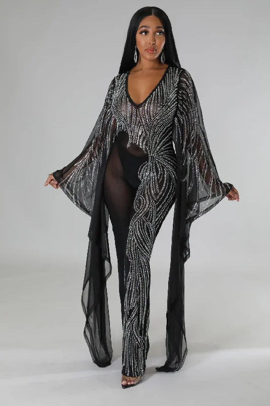 Cozy Fashion Trends Shine In The Night Jumpsuit