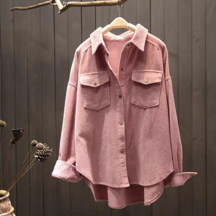 Soft Fabric Looks Sinoul Corduroy Shirt