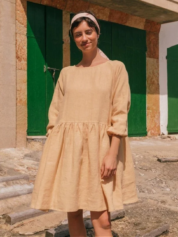 Low-key Luxury Sofia Linen Midi-length Dress | Multiple Colours
