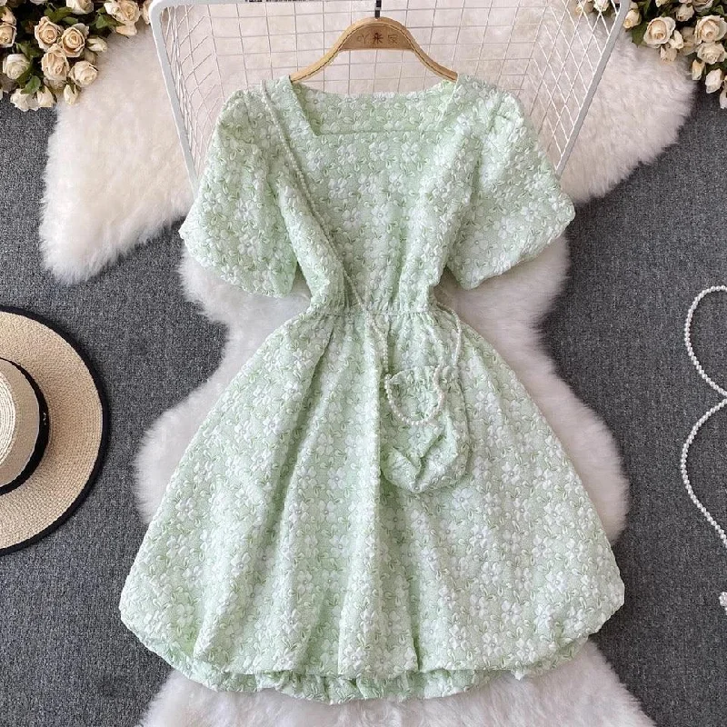 Ethnic Style Susaine floral statement dress with bag