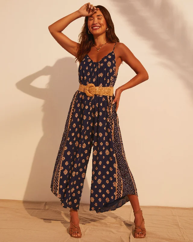 Refreshing Design Wanderlust Relaxed Paisley Jumpsuit