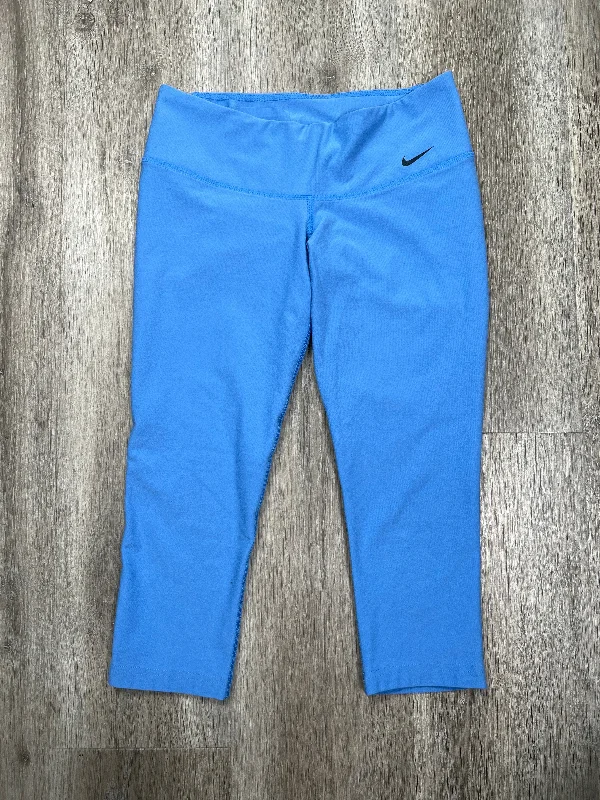 Advanced Customization Blue Athletic Leggings Capris Nike Apparel, Size Xs