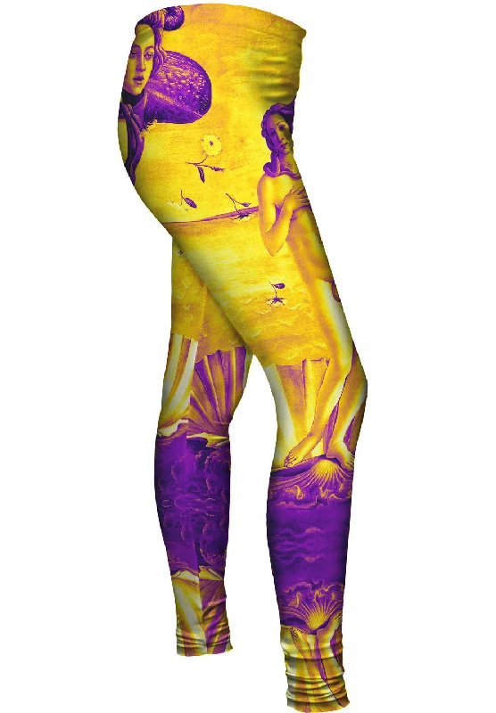Exquisite Craftsmanship Botticelli Venus - "Pop Art Yellow Purple" (1486)