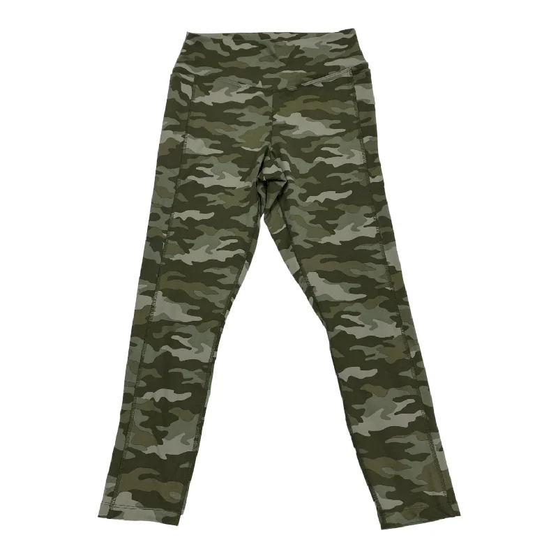 Cozy Vibes Camouflage Print Athletic Leggings Pink, Size L