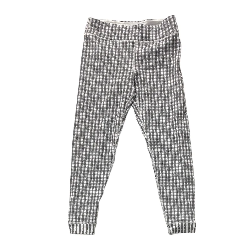 Light Dressing Checkered Pattern Athletic Leggings Capris The Upside, Size M