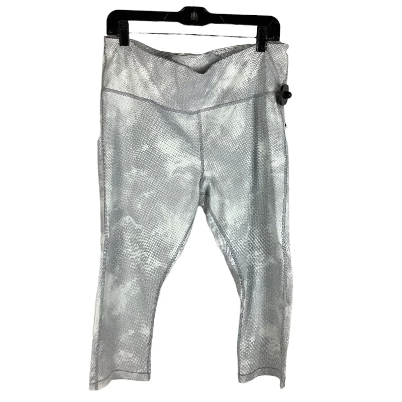 Feminine Charm White Athletic Leggings Athleta, Size Xl