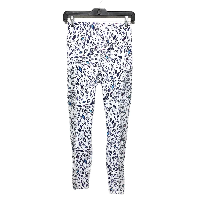Classic Retro White Athletic Leggings Fabletics, Size S