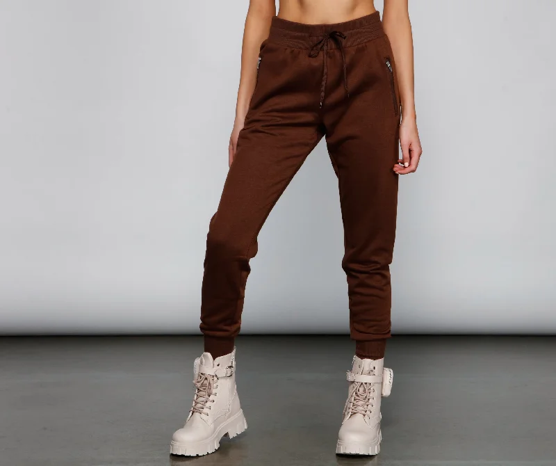 Trendy Items Back To Basics Knit Joggers