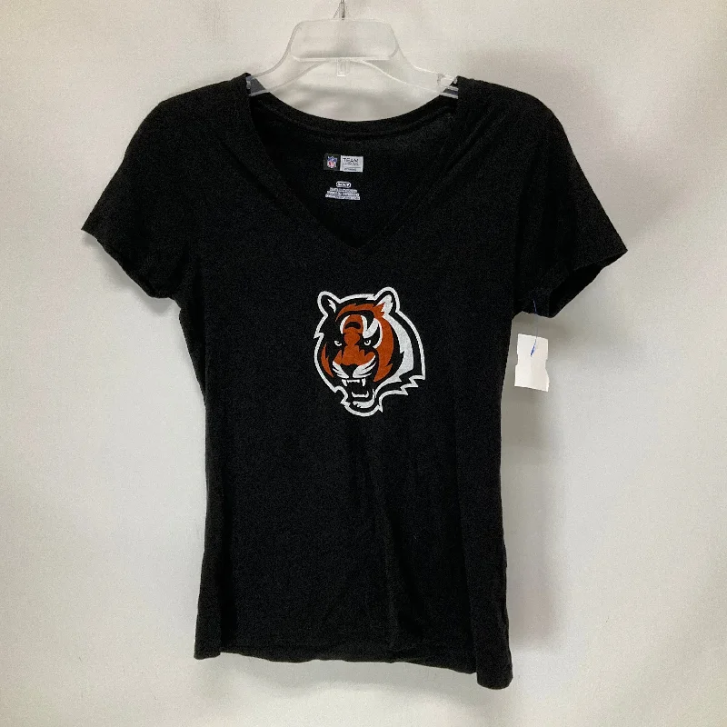 Youthful Style Black Athletic Top Short Sleeve Nfl, Size S