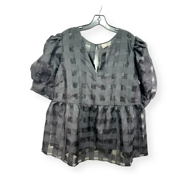 Warm Wear Black Top Short Sleeve Asos, Size 1x